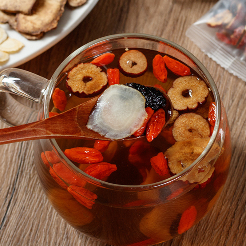 تركيبة شاي الكلى، شاي الجينسنغ، شاي الكنوز الخمسة، شاي الكنوز الثمانية، شاي التمر الأحمر، شاي التوت البري، شاي الرجال، شاي الصحة، تركيبة عشبية من التوت، شاي الصحة