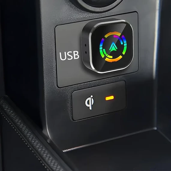 محول كاربلاي لاسلكي مع محول من يو إس بي إلى تايب سي