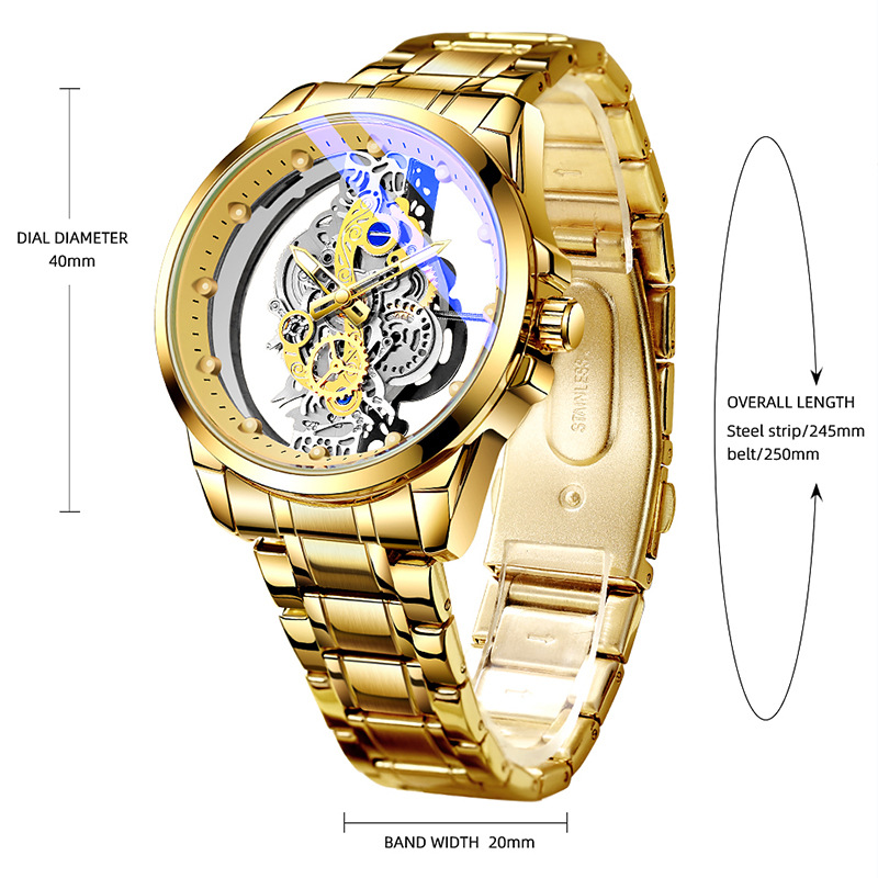 ساعة هيكلية ميكانيكية فاخرة - فن الهندسة على معصمك (إصدار محدود)